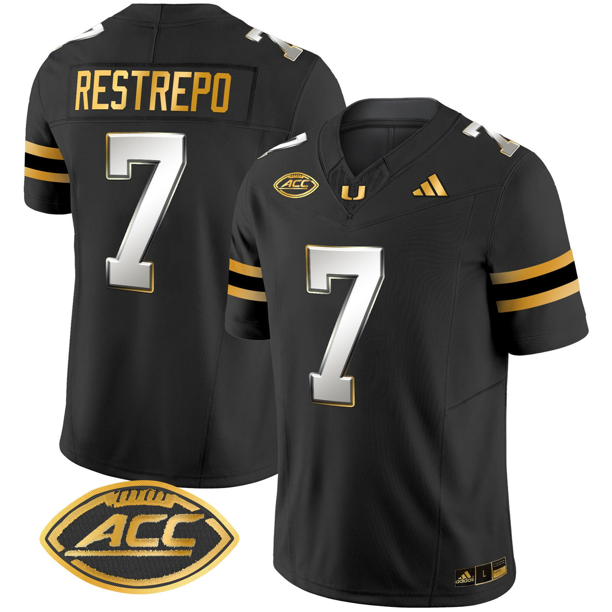 Men's Miami Hurricanes 2024 Gold Vapor Limited Jersey - All Stitched - image 3