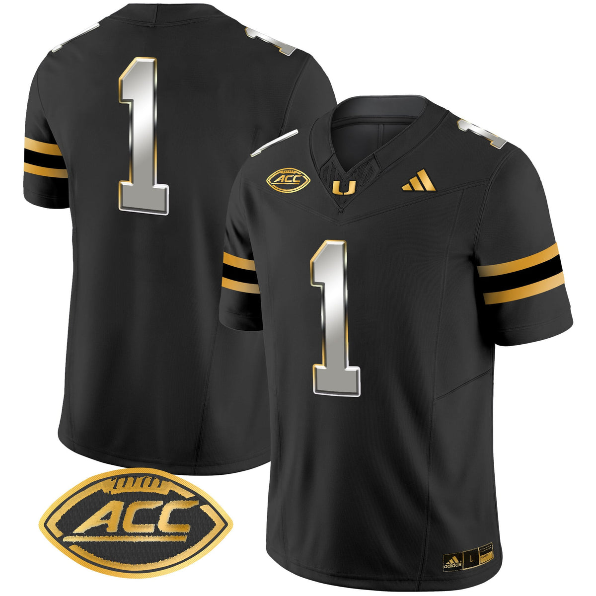 Men's Miami Hurricanes 2024 Gold Vapor Limited Jersey - All Stitched - image 7
