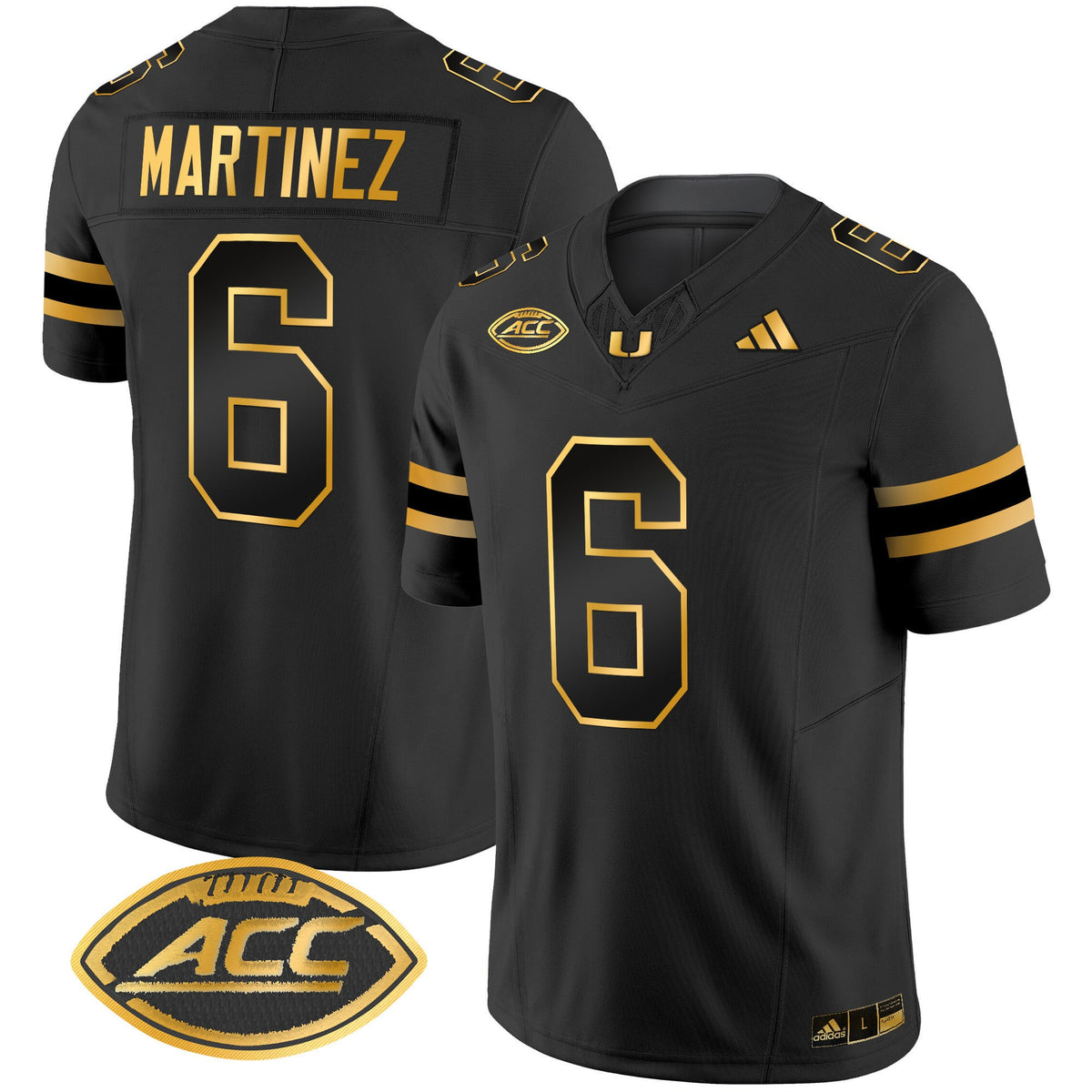 Men's Miami Hurricanes 2024 Gold Vapor Limited Jersey - All Stitched - image 9