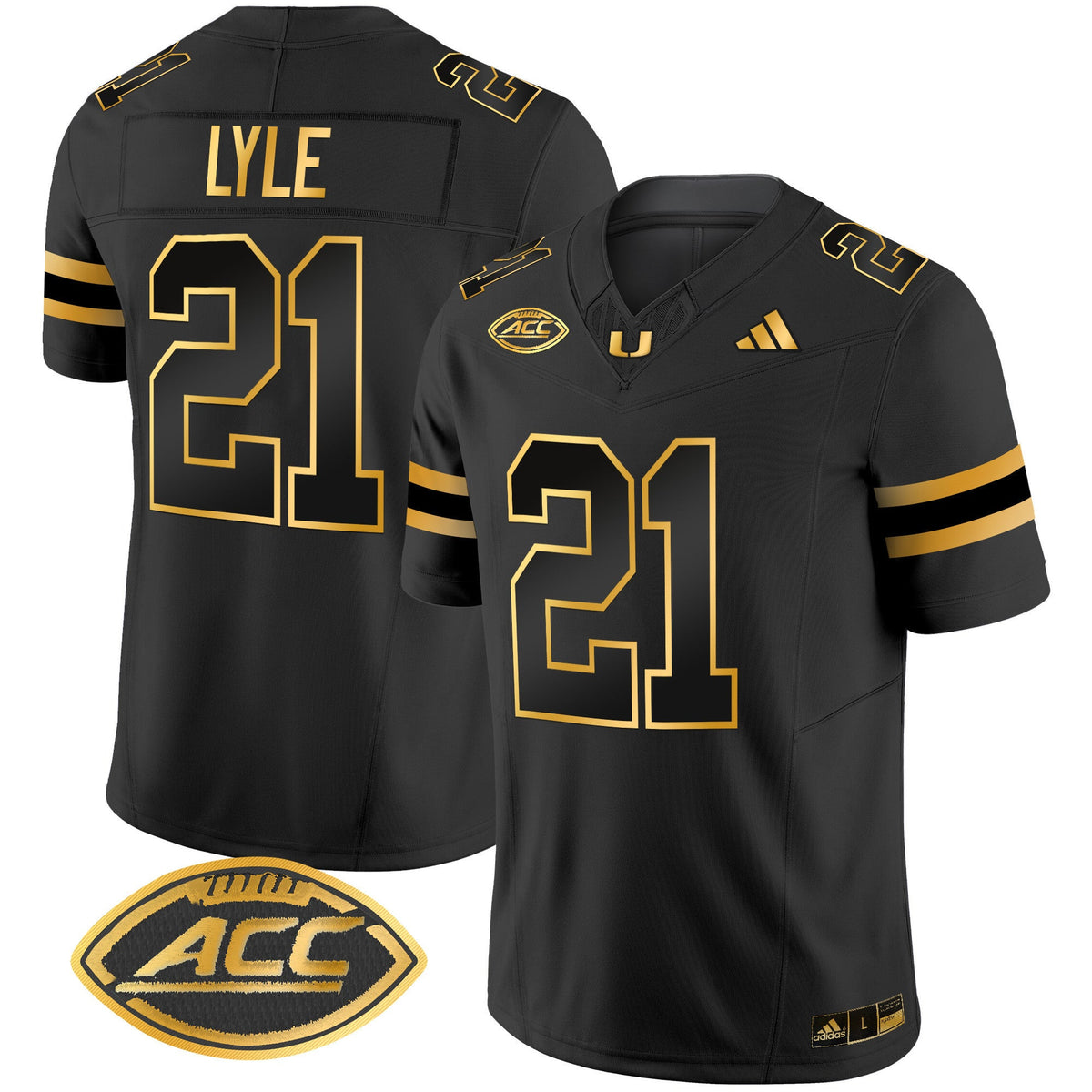 Men's Miami Hurricanes 2024 Gold Vapor Limited Jersey - All Stitched - image 13