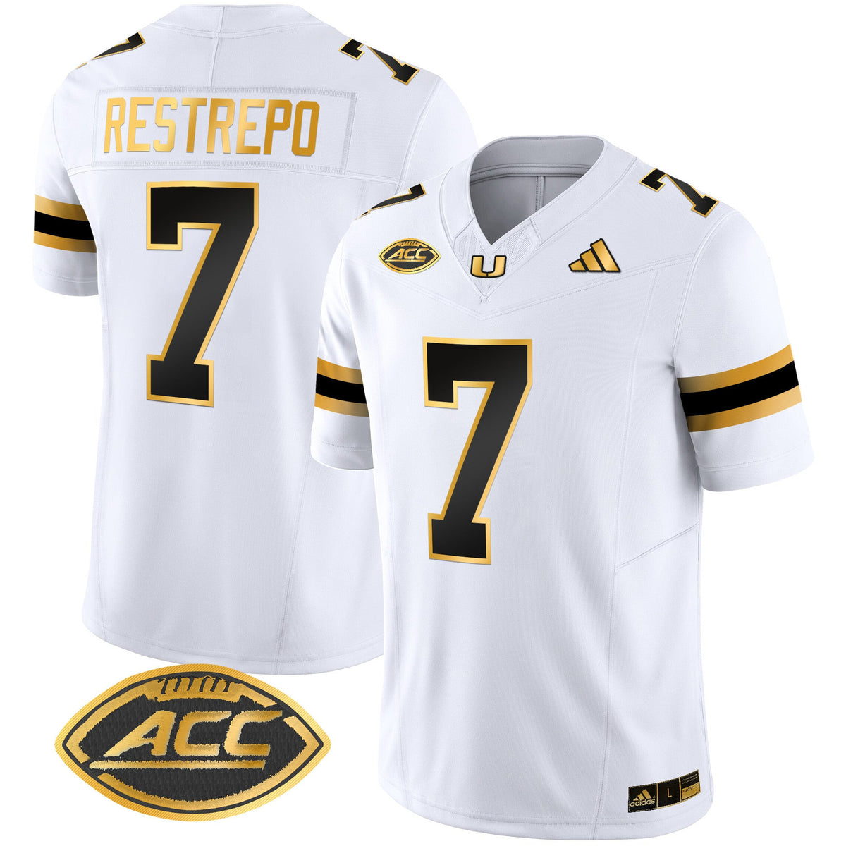 Men's Miami Hurricanes 2024 Gold Vapor Limited Jersey - All Stitched - image 17