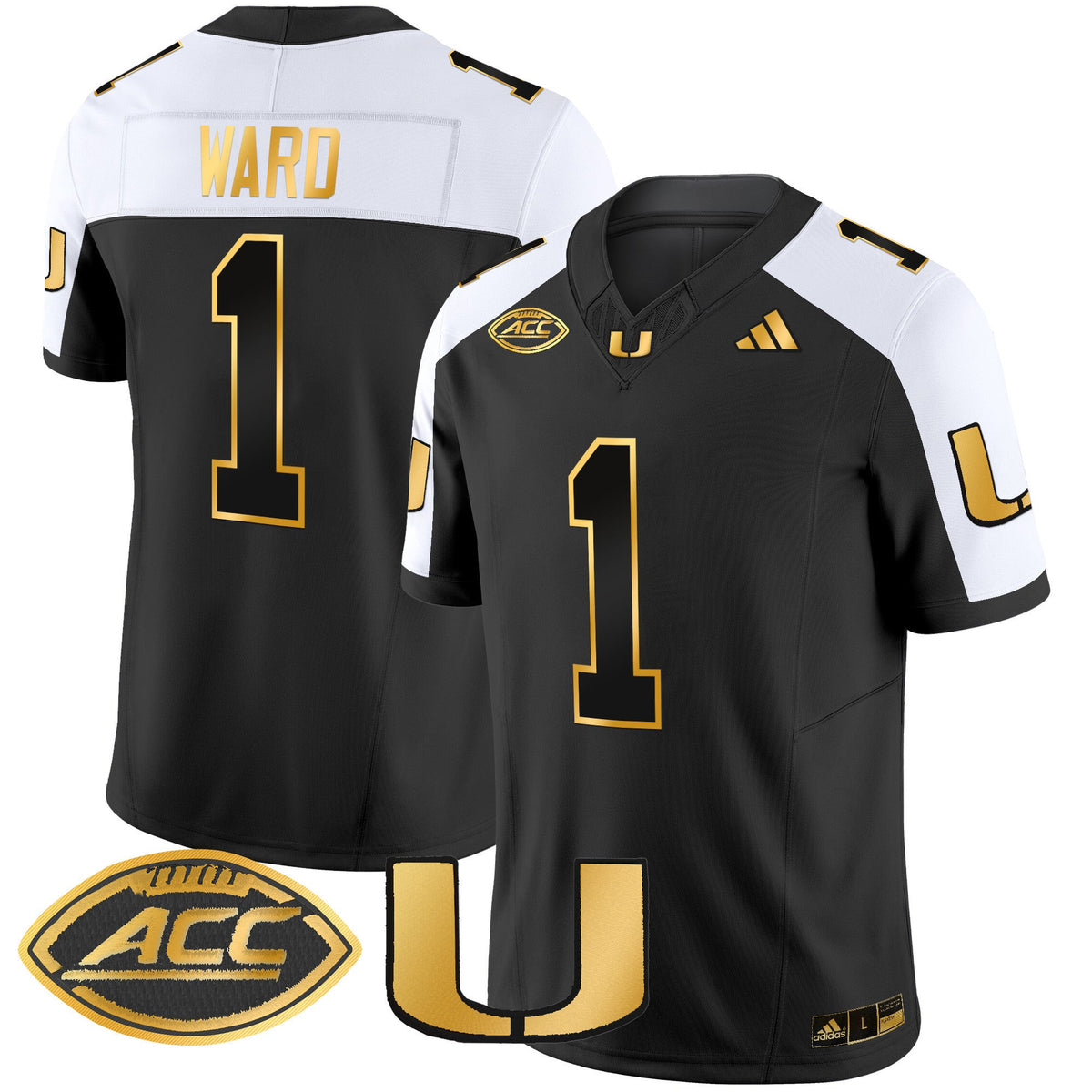 Men's Miami Hurricanes 2024 Gold Vapor Limited Jersey - All Stitched - image 22