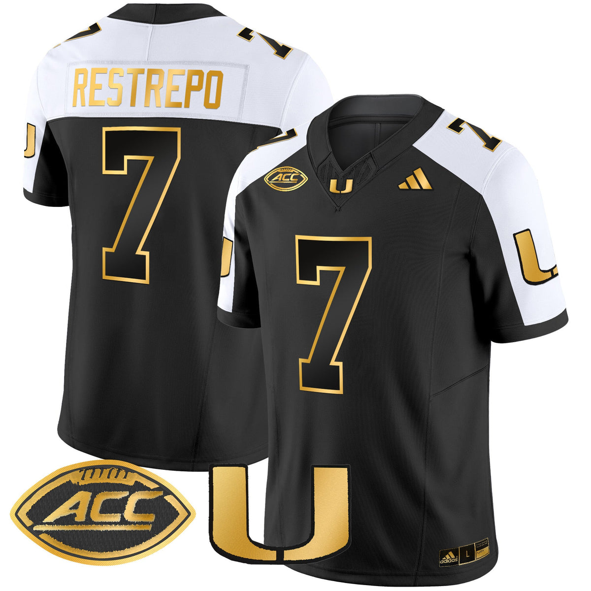Men's Miami Hurricanes 2024 Gold Vapor Limited Jersey - All Stitched - image 24