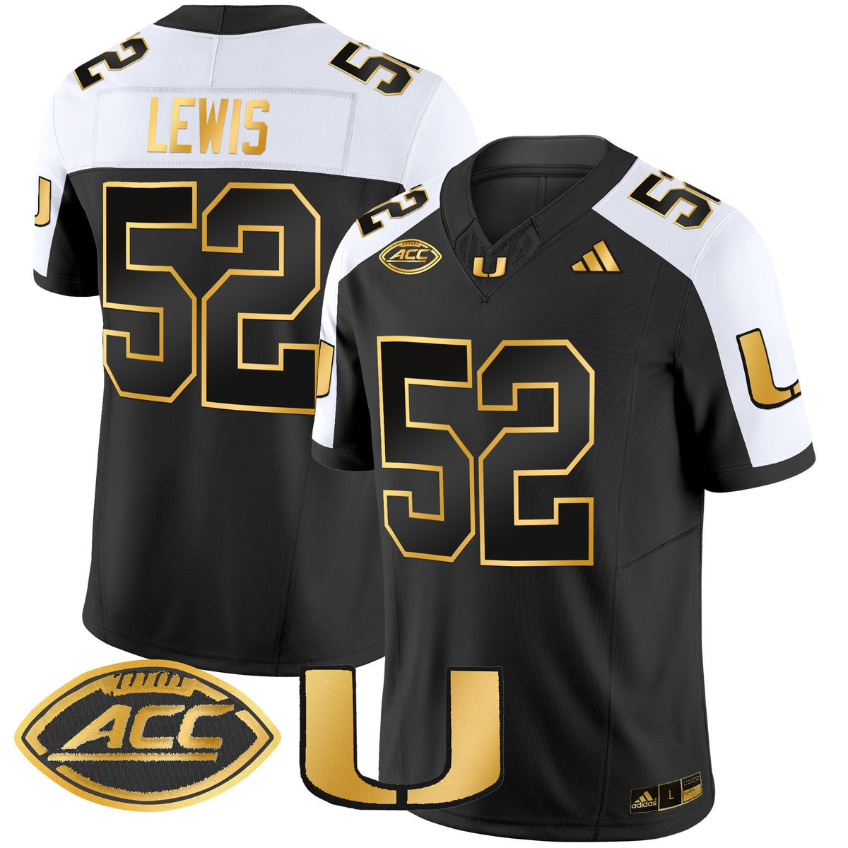Men's Miami Hurricanes 2024 Gold Vapor Limited Jersey - All Stitched - image 25