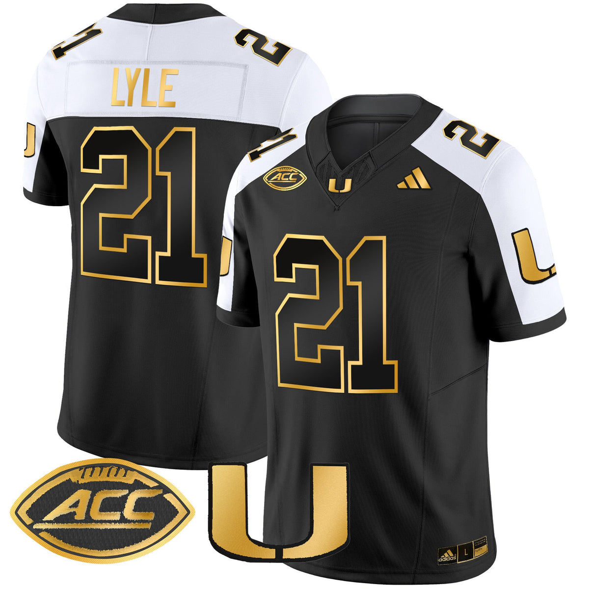 Men's Miami Hurricanes 2024 Gold Vapor Limited Jersey - All Stitched - image 27