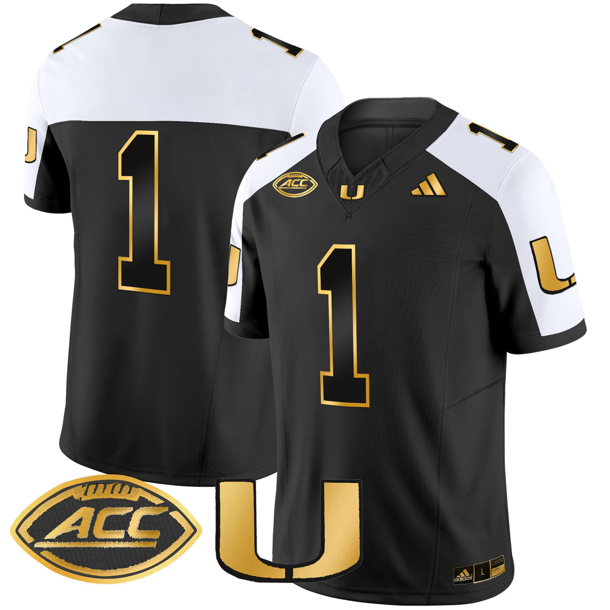 Men's Miami Hurricanes 2024 Gold Vapor Limited Jersey - All Stitched - image 28