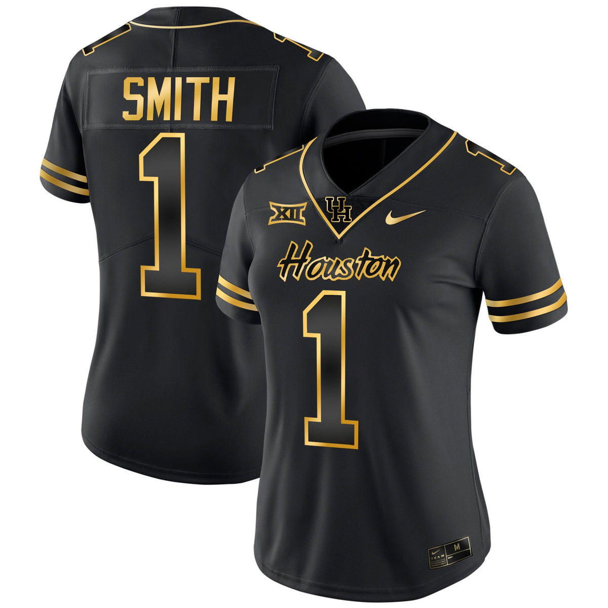 Women's Houston Cougars 2023 Oilers Inspired Gold Jersey - All Stitched - image 8