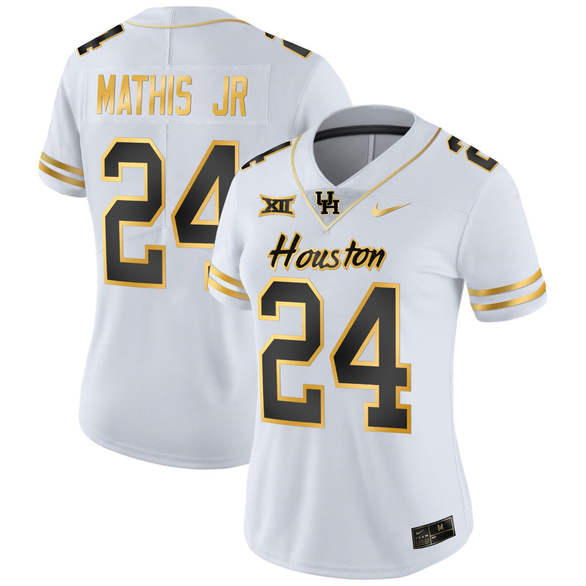 Women's Houston Cougars 2023 Oilers Inspired Gold Jersey - All Stitched - image 17