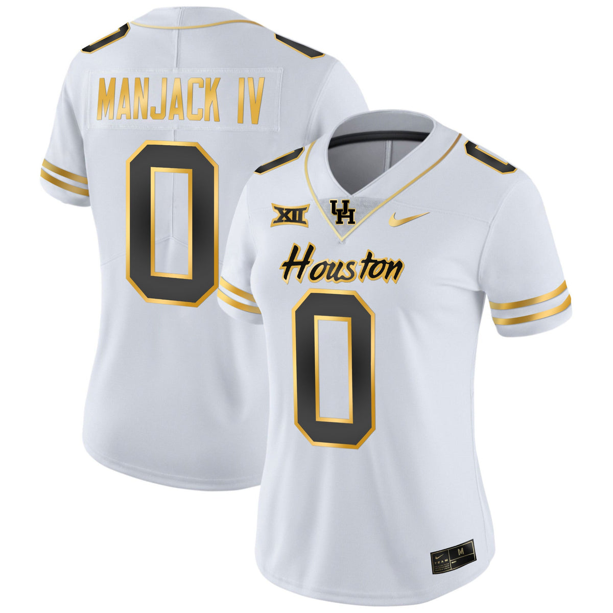 Women's Houston Cougars 2023 Oilers Inspired Gold Jersey - All Stitched - image 20