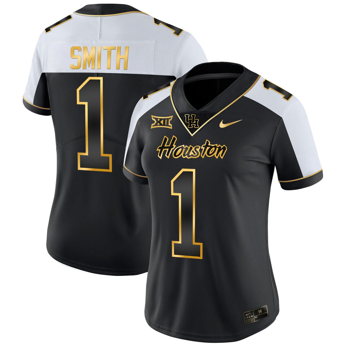 Women's Houston Cougars 2023 Oilers Inspired Gold Jersey - All Stitched - image 22