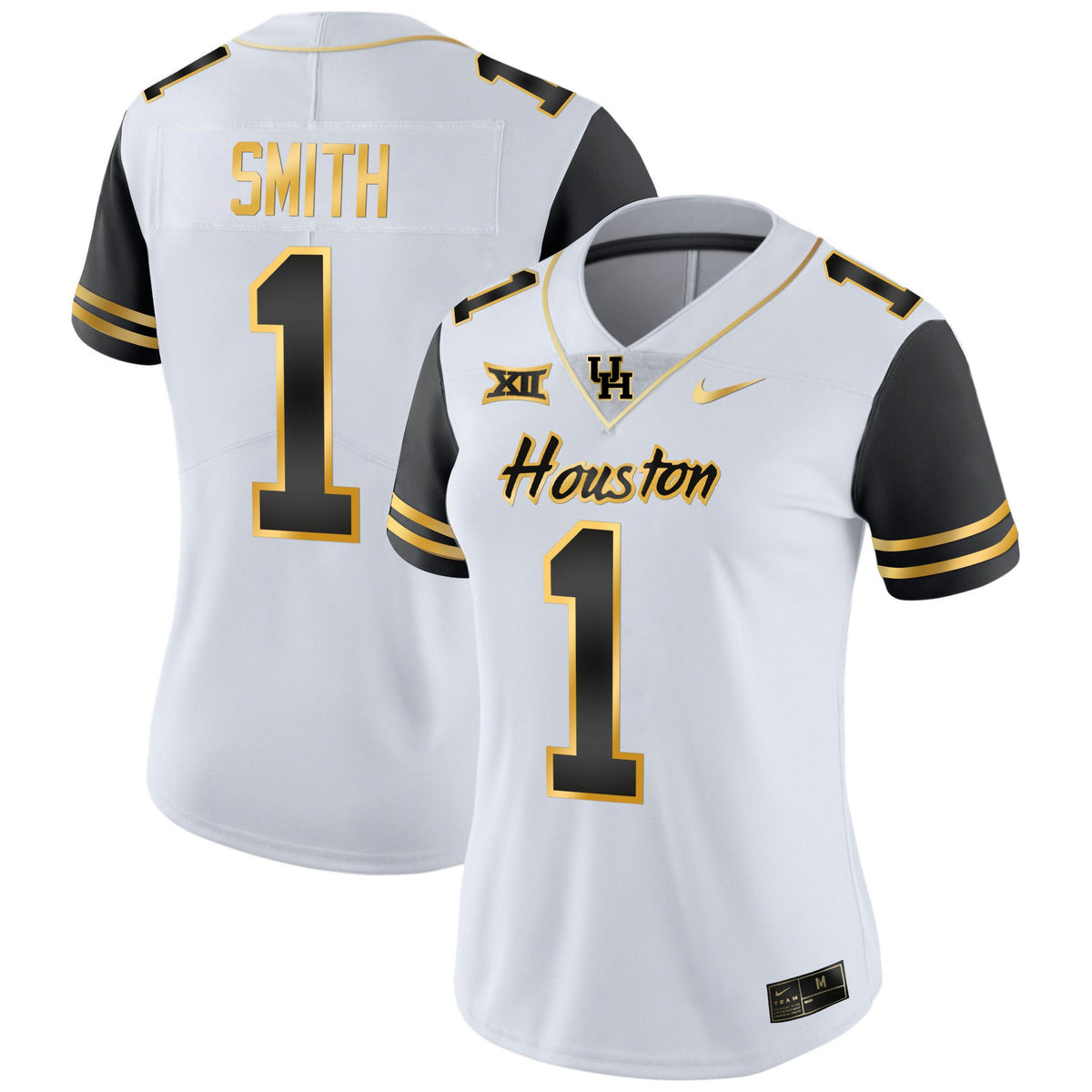 Women's Houston Cougars 2023 Oilers Inspired Gold Jersey - All Stitched - image 36