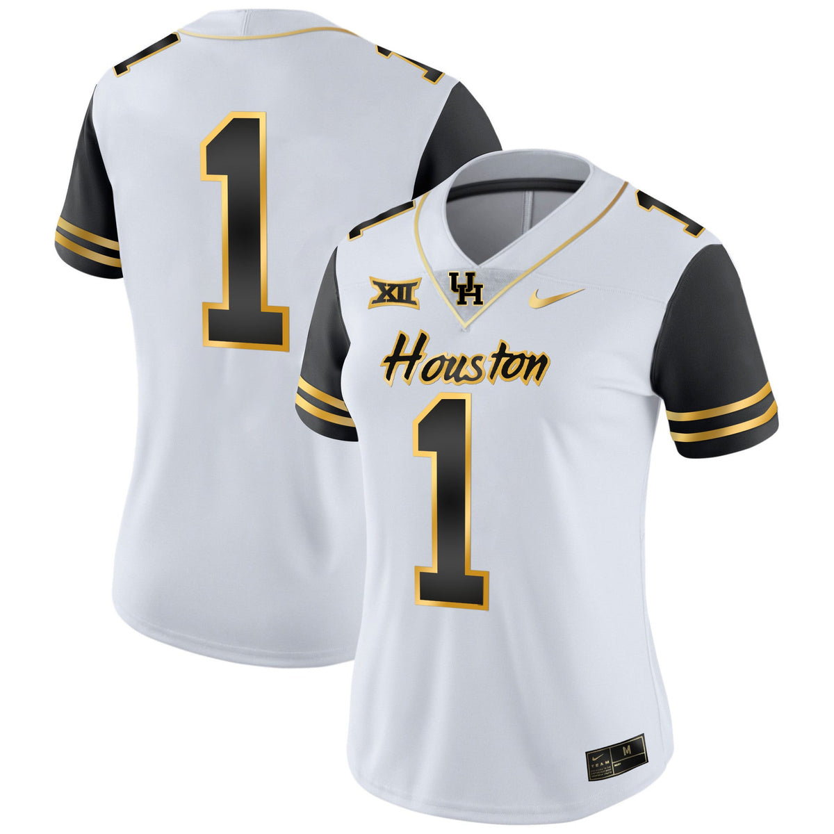 Women's Houston Cougars 2023 Oilers Inspired Gold Jersey - All Stitched - image 42