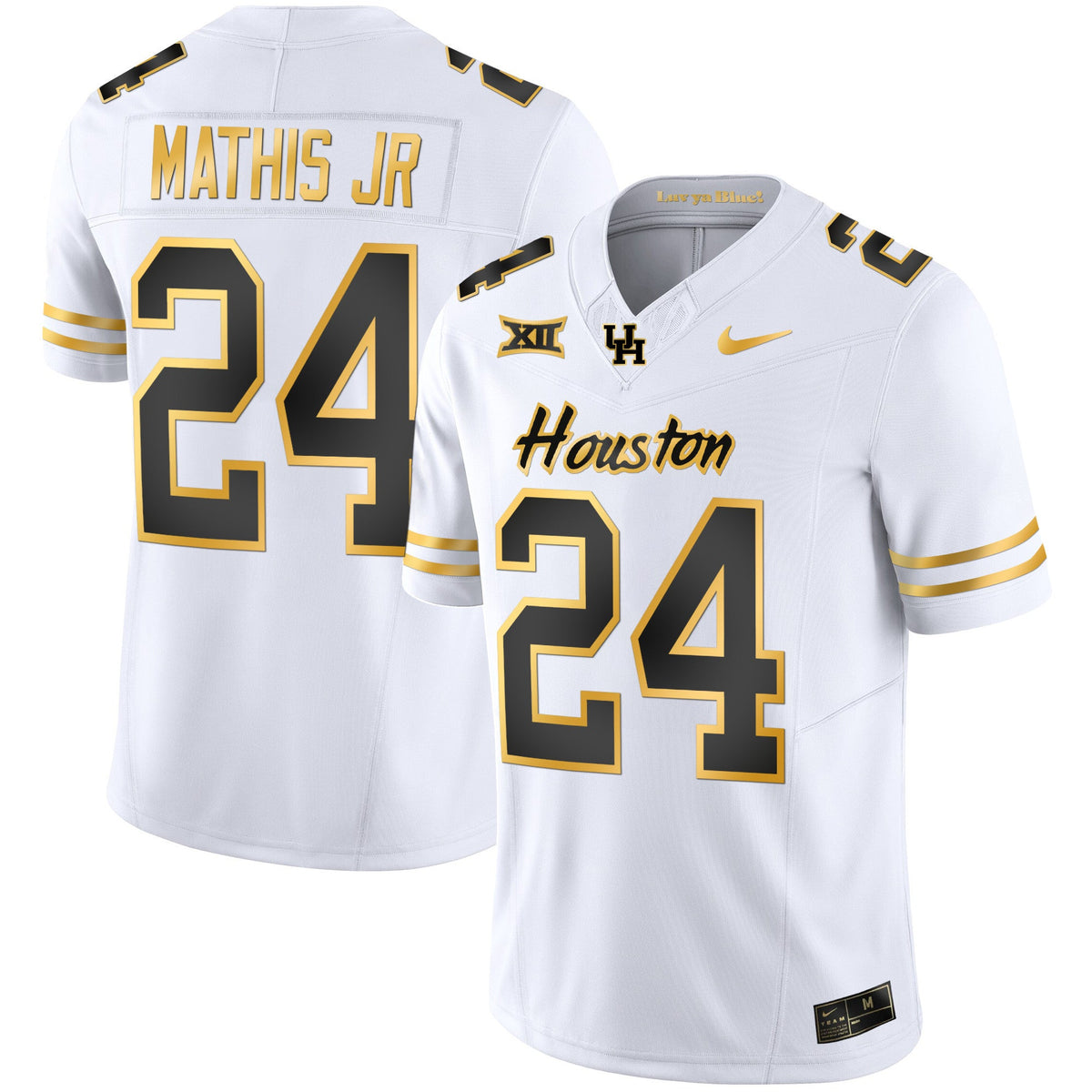 Men's Houston Cougars 2023 Oilers Inspired Gold Jersey - All Stitched - image 17