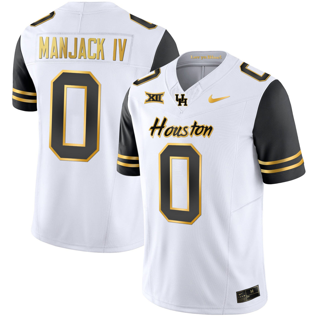 Men's Houston Cougars 2023 Oilers Inspired Gold Jersey - All Stitched - image 41