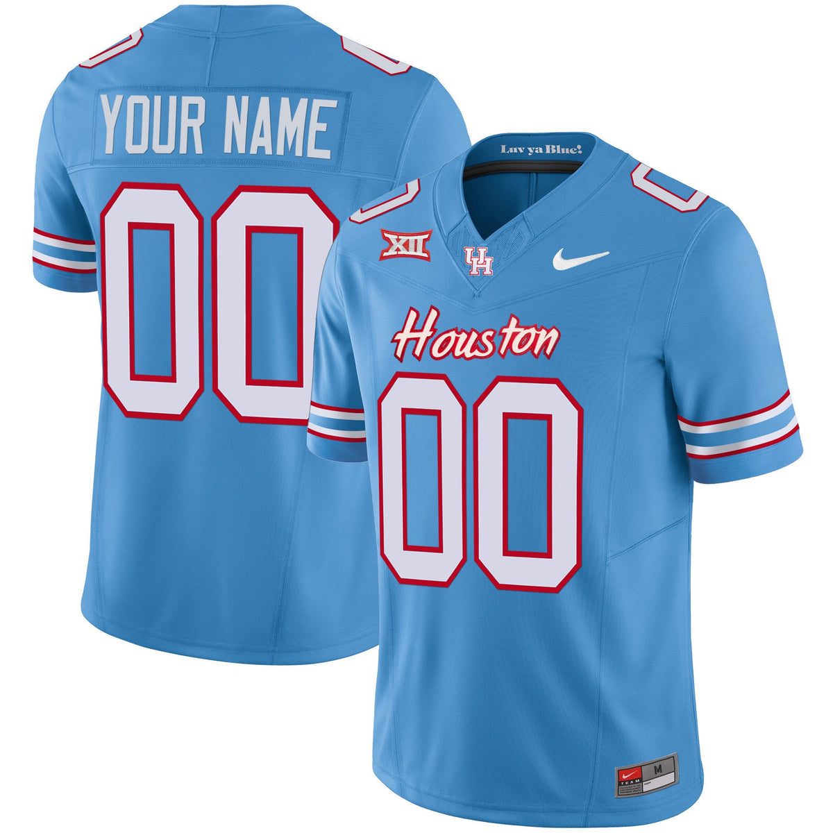 Custom Name/Gender Houston Cougars Oilers Inspired Vapor Jersey V4 - All Stitched - image 3