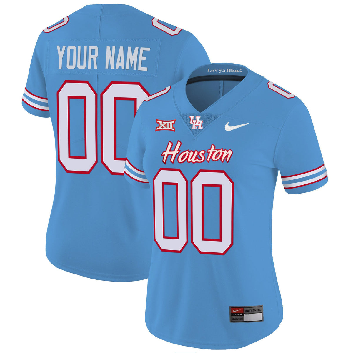 Custom Name/Gender Houston Cougars Oilers Inspired Vapor Jersey V4 - All Stitched - image 7