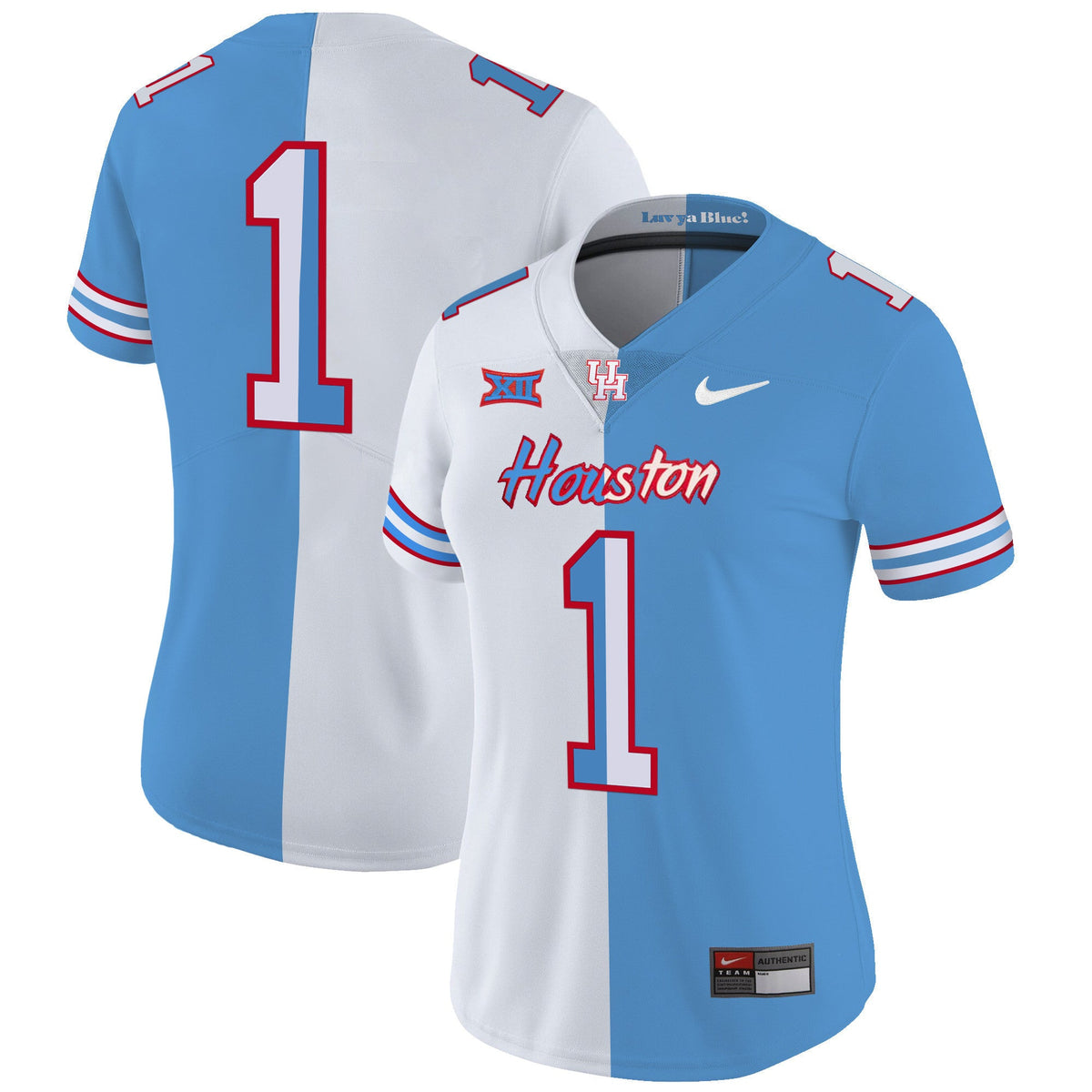 Women's Houston Cougars 2023 Oilers Inspired Vapor Jersey V5 - All Stitched - image 7