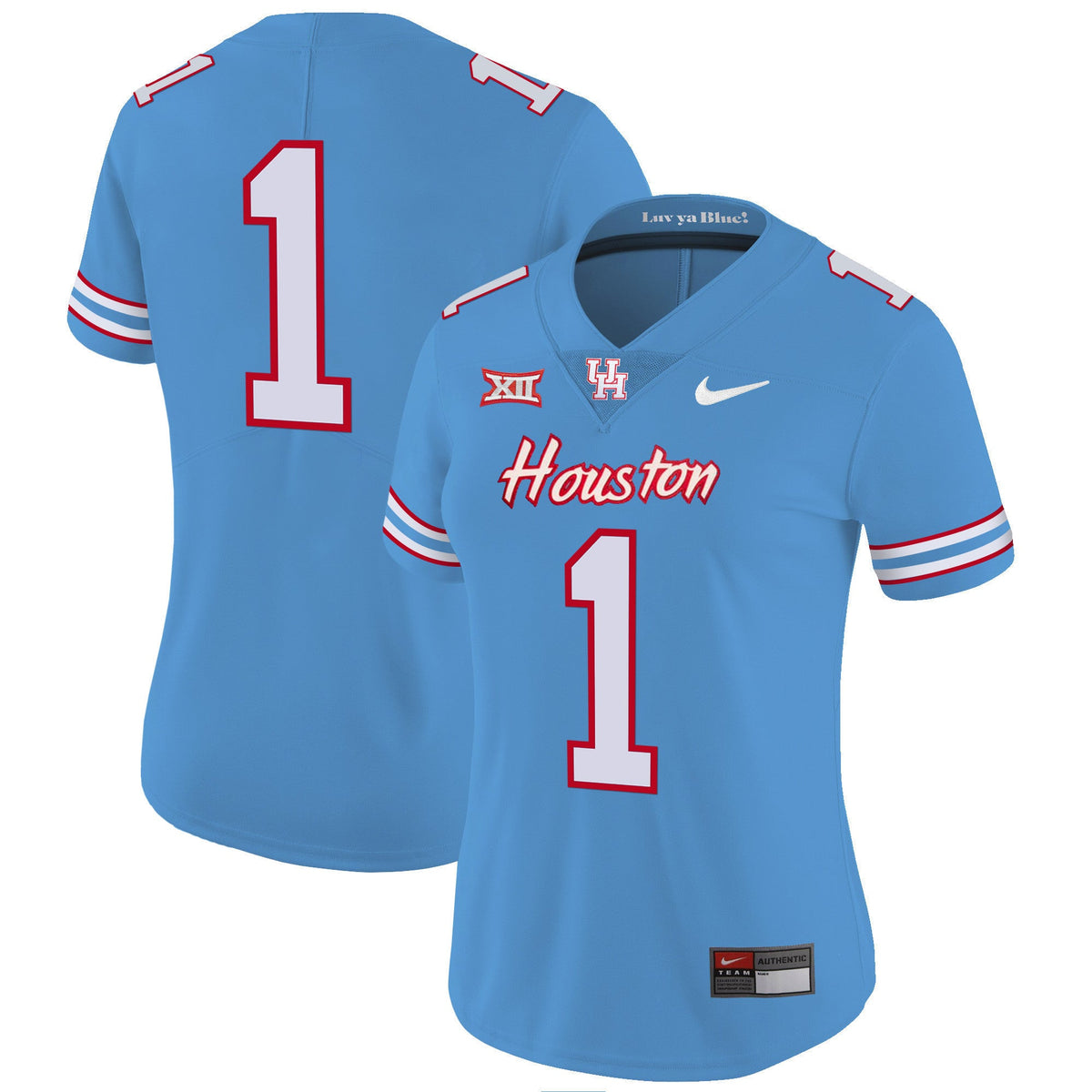 Women's Houston Cougars 2023 Oilers Inspired Vapor Jersey V5 - All Stitched - image 14