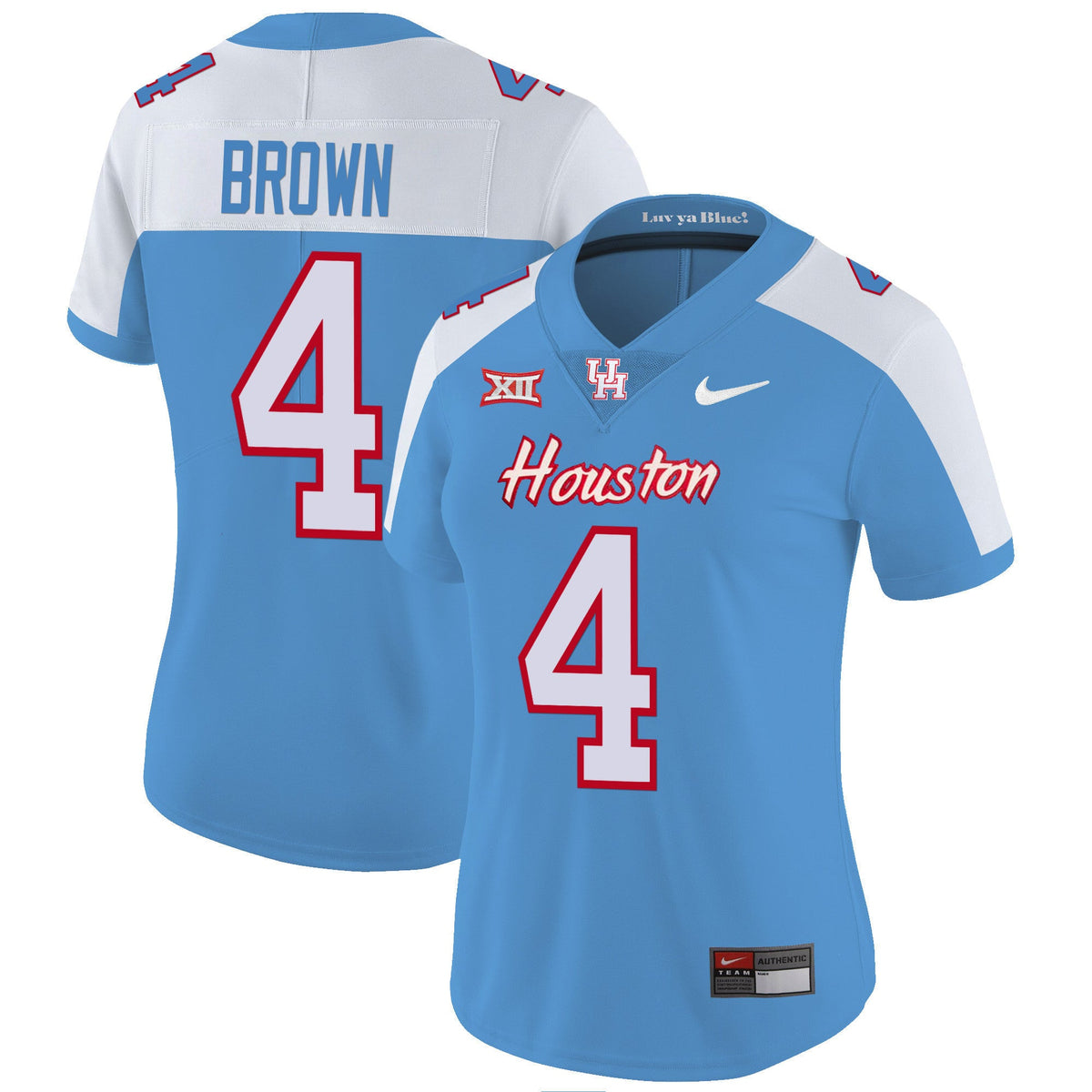 Women's Houston Cougars 2023 Oilers Inspired Vapor Jersey V5 - All Stitched - image 18