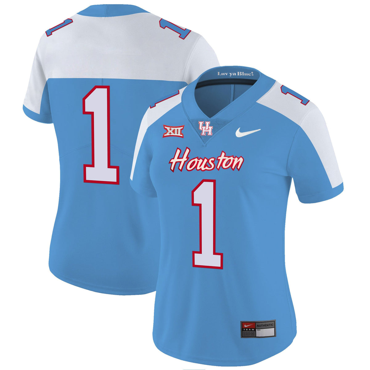 Women's Houston Cougars 2023 Oilers Inspired Vapor Jersey V5 - All Stitched - image 21