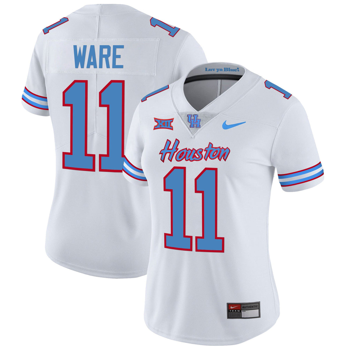 Women's Houston Cougars 2023 Oilers Inspired Vapor Jersey - All Stitched - image 16