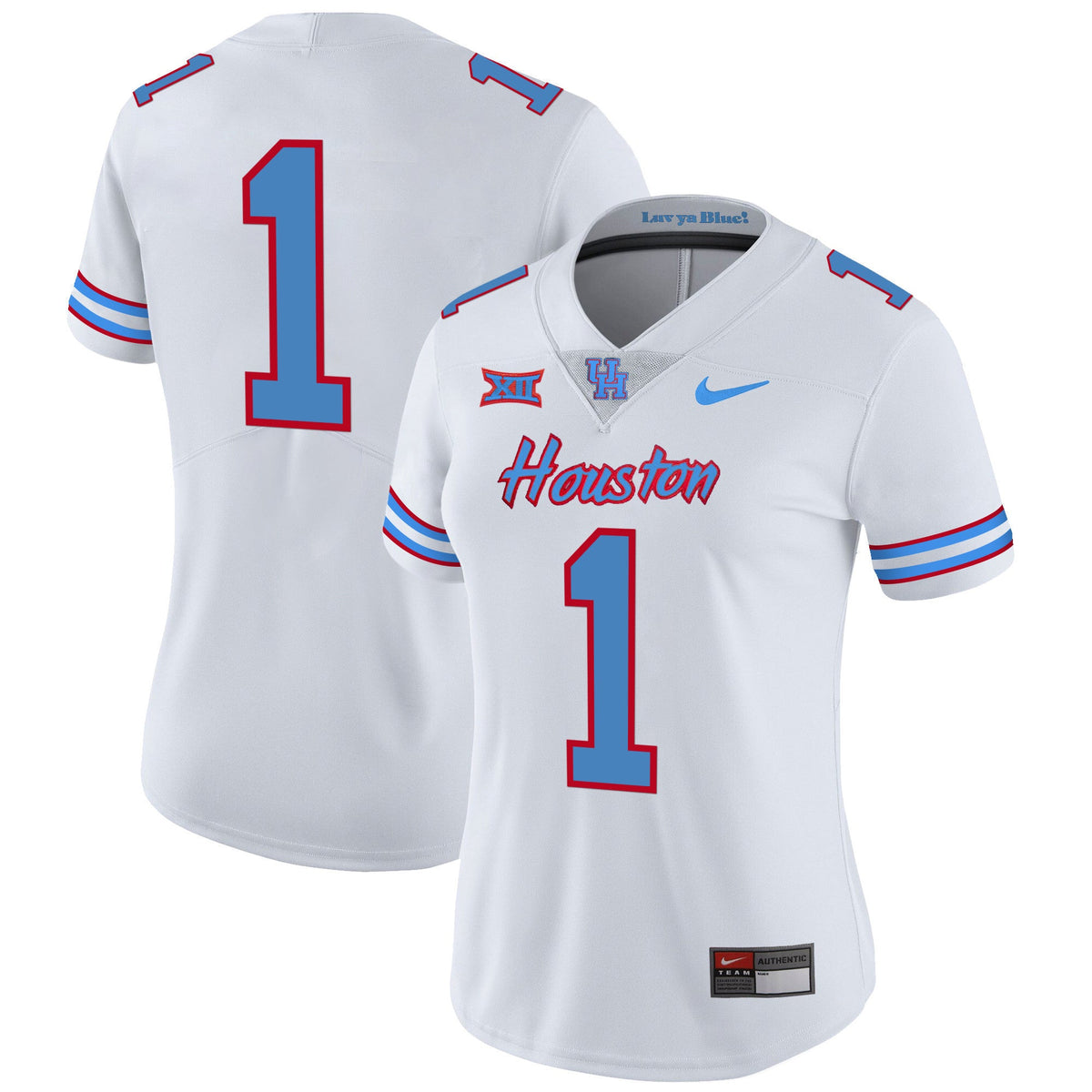 Women's Houston Cougars 2023 Oilers Inspired Vapor Jersey - All Stitched - image 21