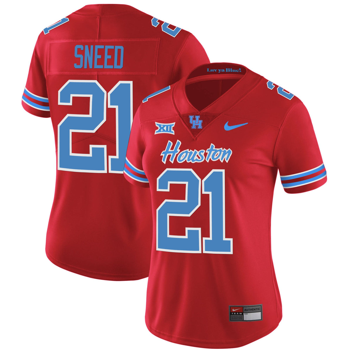 Women's Houston Cougars 2023 Oilers Inspired Vapor Jersey - All Stitched - image 33