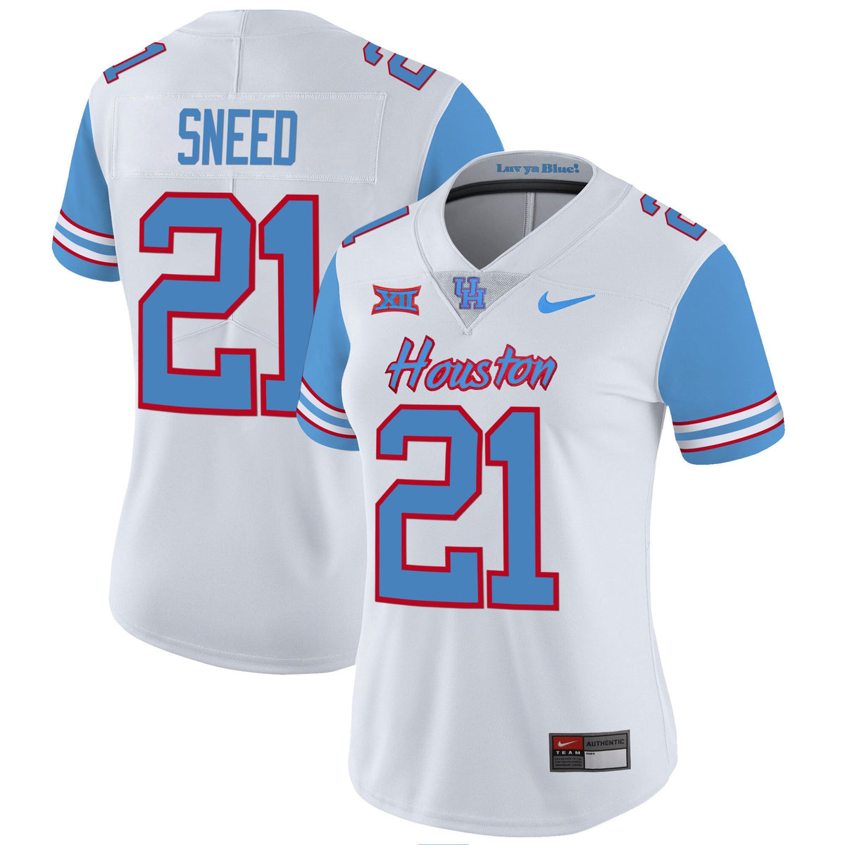 Women's Houston Cougars 2023 Oilers Inspired Vapor Jersey - All Stitched - image 40