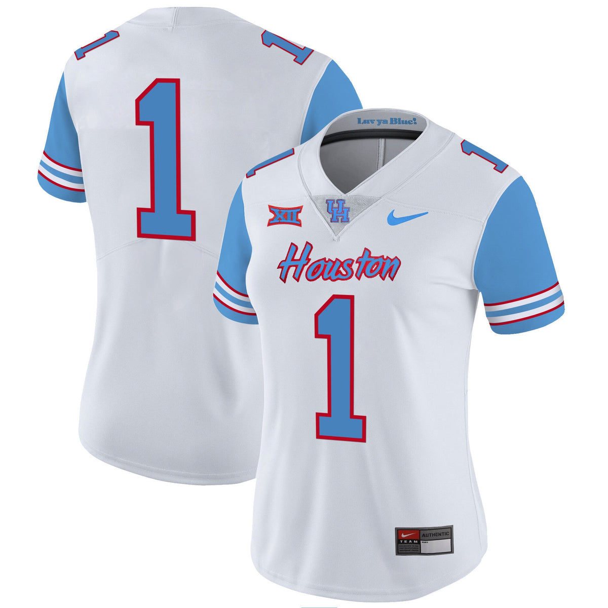 Women's Houston Cougars 2023 Oilers Inspired Vapor Jersey - All Stitched - image 42