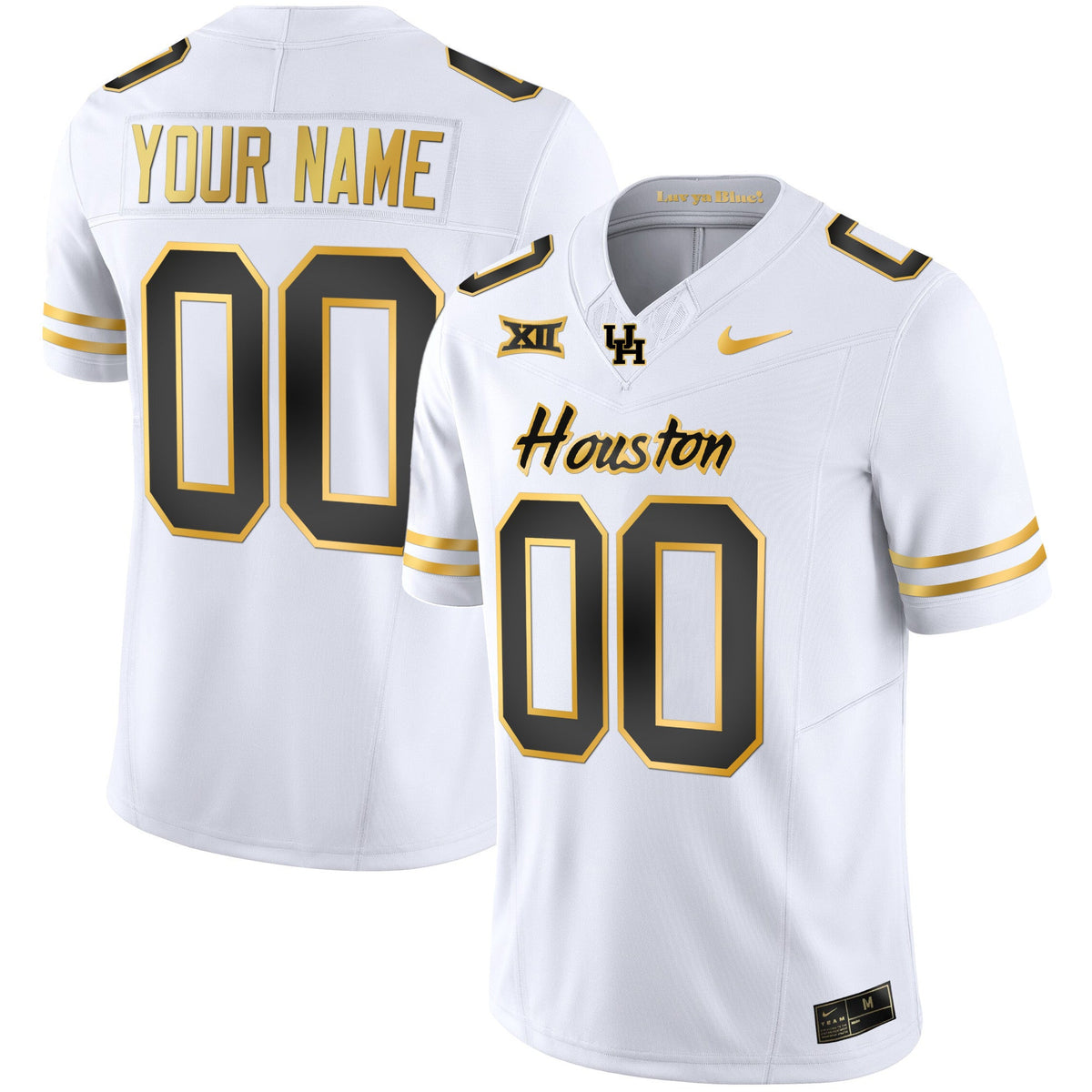 Houston Cougars 2023 Oilers Inspired Gold Custom Jersey - All Stitched - image 3