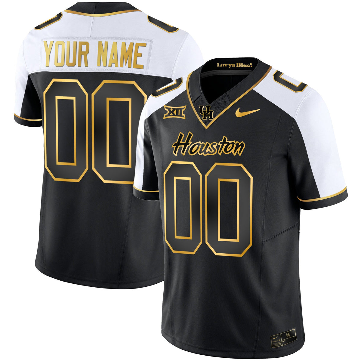 Houston Cougars 2023 Oilers Inspired Gold Custom Jersey - All Stitched - image 4