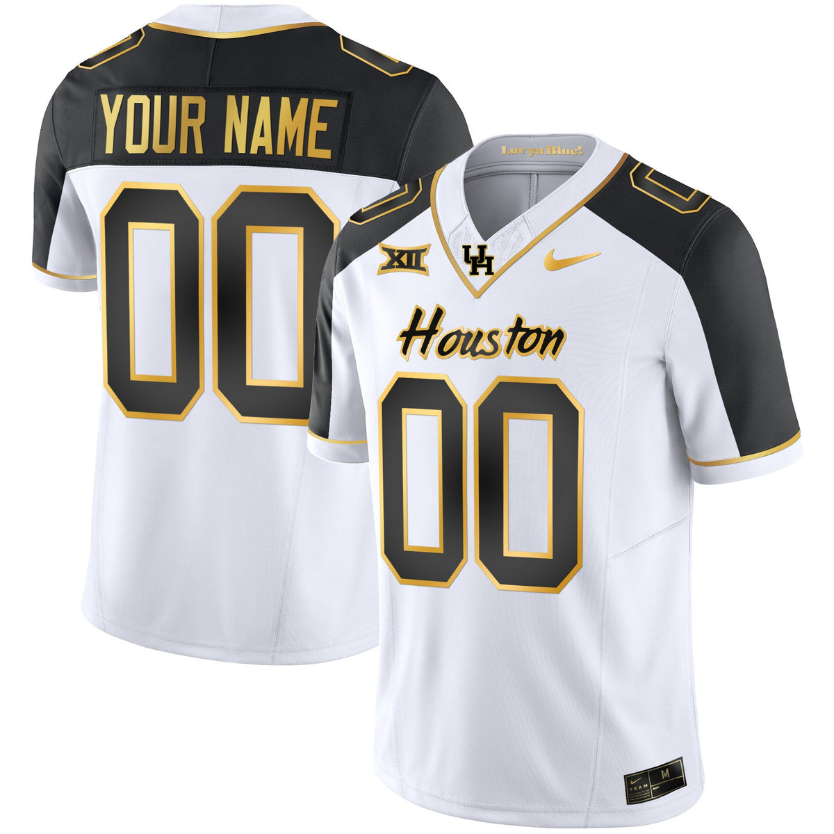 Houston Cougars 2023 Oilers Inspired Gold Custom Jersey - All Stitched - image 5