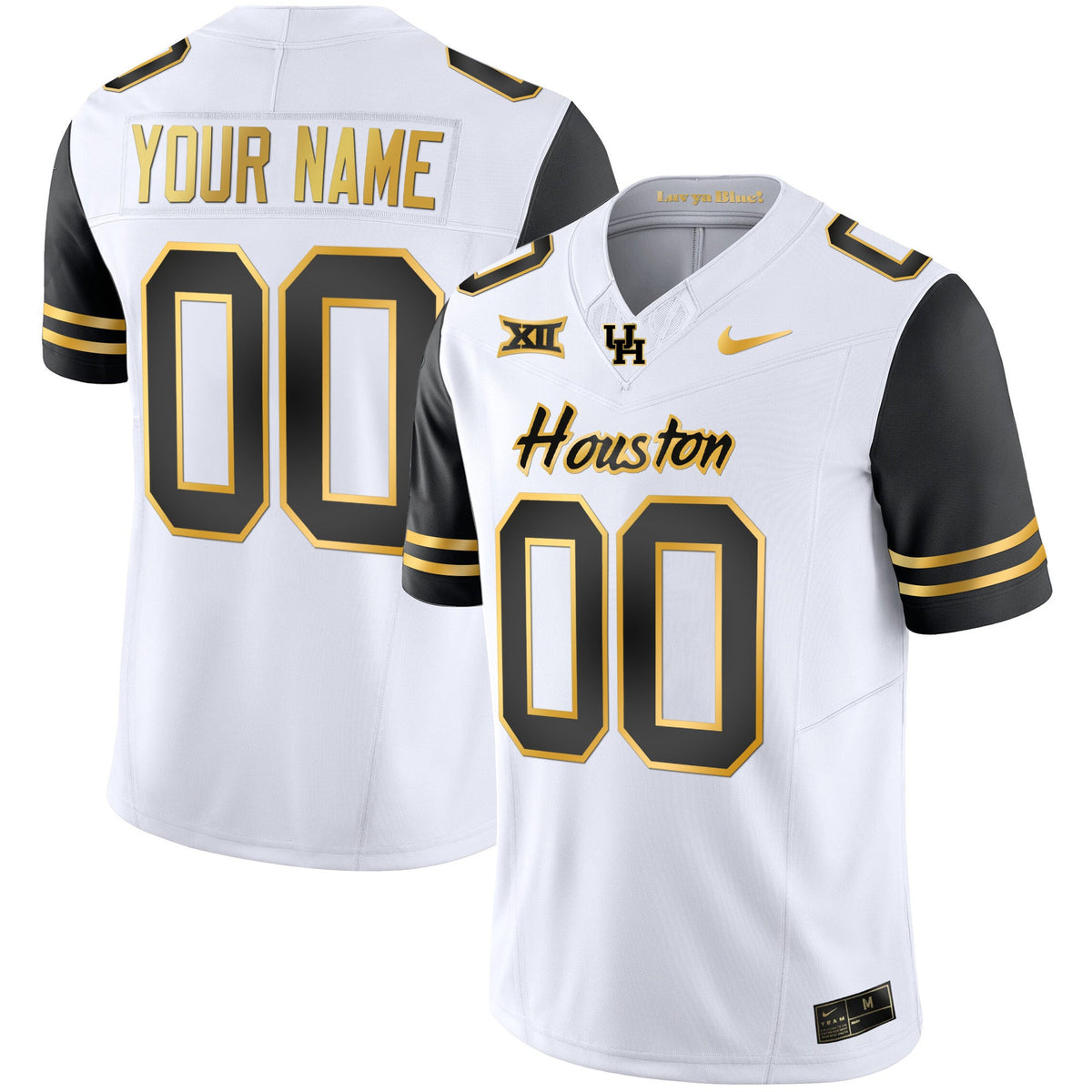 Houston Cougars 2023 Oilers Inspired Gold Custom Jersey - All Stitched - image 6