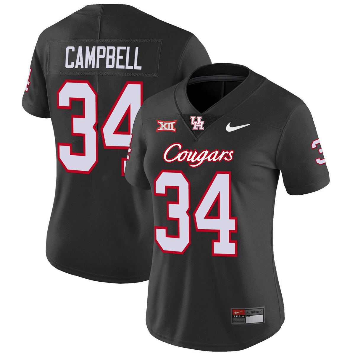 Women's Houston Cougars Oilers Inspired Vapor Jersey V4 - All Stitched - image 5
