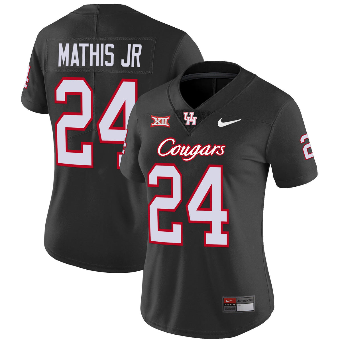 Women's Houston Cougars Oilers Inspired Vapor Jersey V4 - All Stitched - image 7