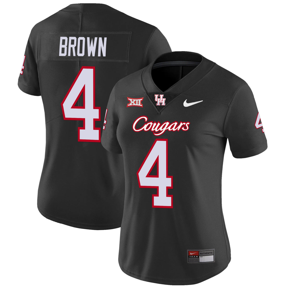 Women's Houston Cougars Oilers Inspired Vapor Jersey V4 - All Stitched - image 8