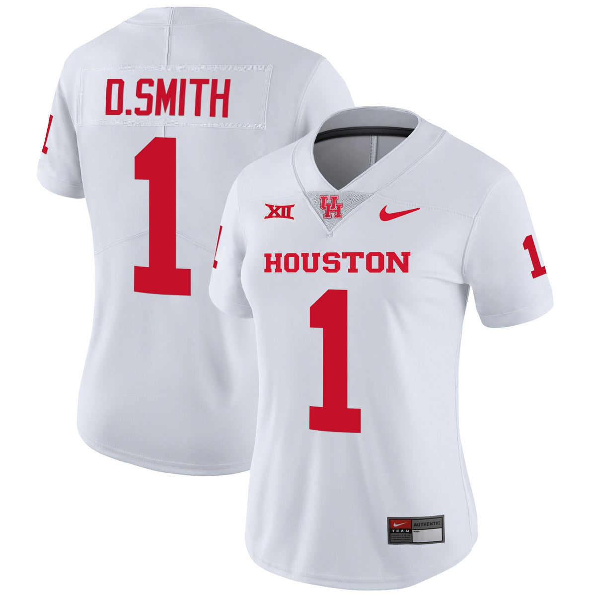 Women's Houston Cougars Oilers Inspired Vapor Jersey V4 - All Stitched - image 29