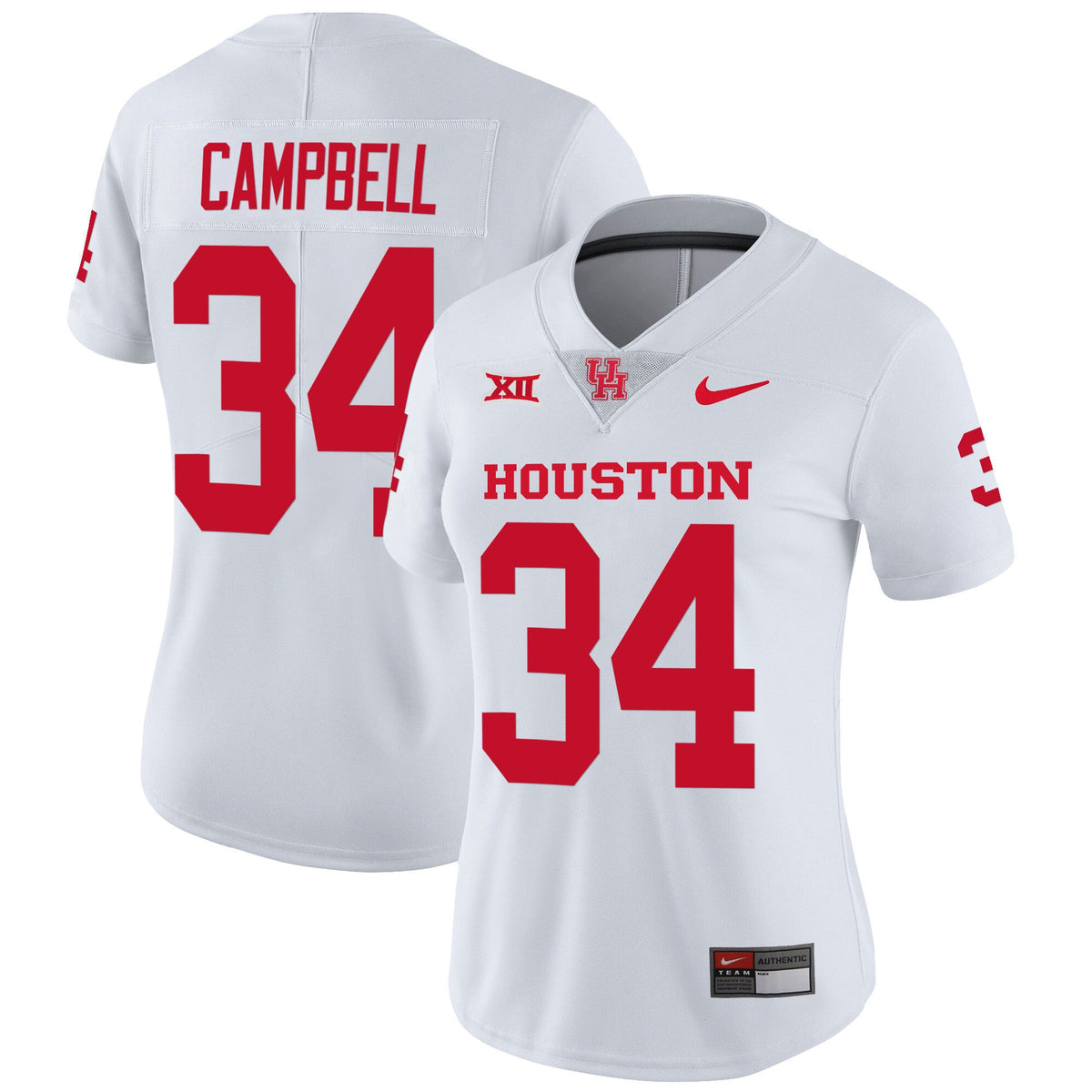 Women's Houston Cougars Oilers Inspired Vapor Jersey V4 - All Stitched - image 31
