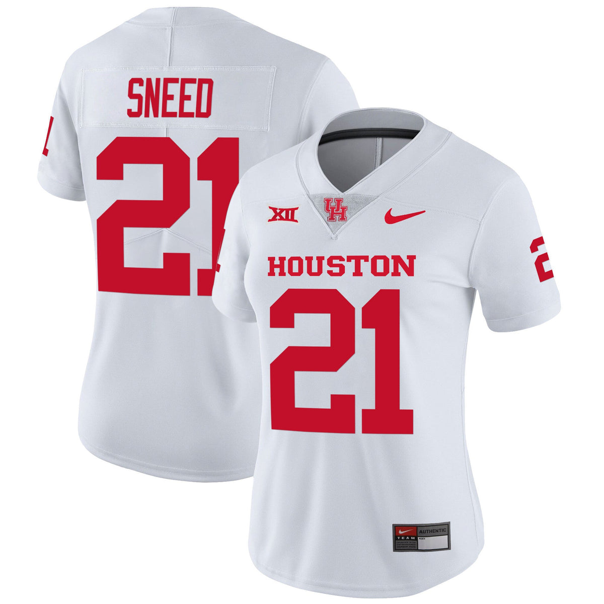Women's Houston Cougars Oilers Inspired Vapor Jersey V4 - All Stitched - image 35