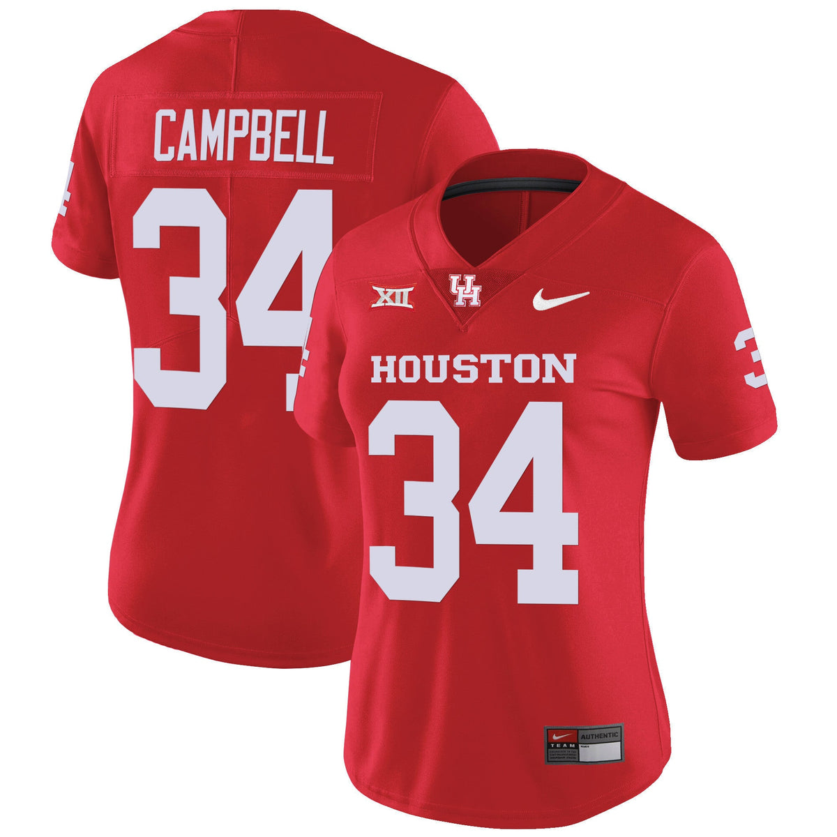 Women's Houston Cougars Oilers Inspired Vapor Jersey V4 - All Stitched - image 39