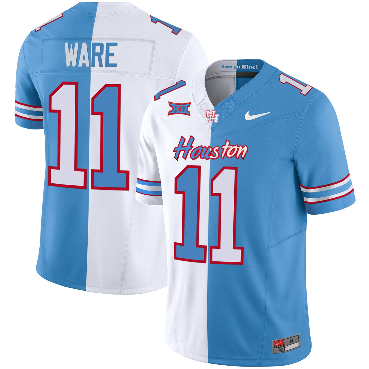 Men's Houston Cougars 2023 Oilers Inspired Vapor Jersey V5 - All Stitched - image 2