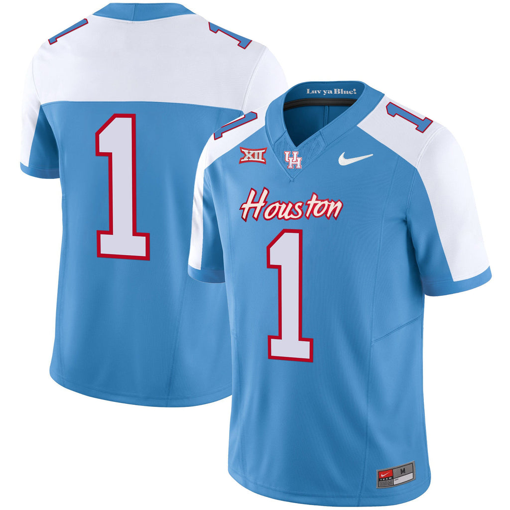 Men's Houston Cougars 2023 Oilers Inspired Vapor Jersey V5 - All Stitched - image 21