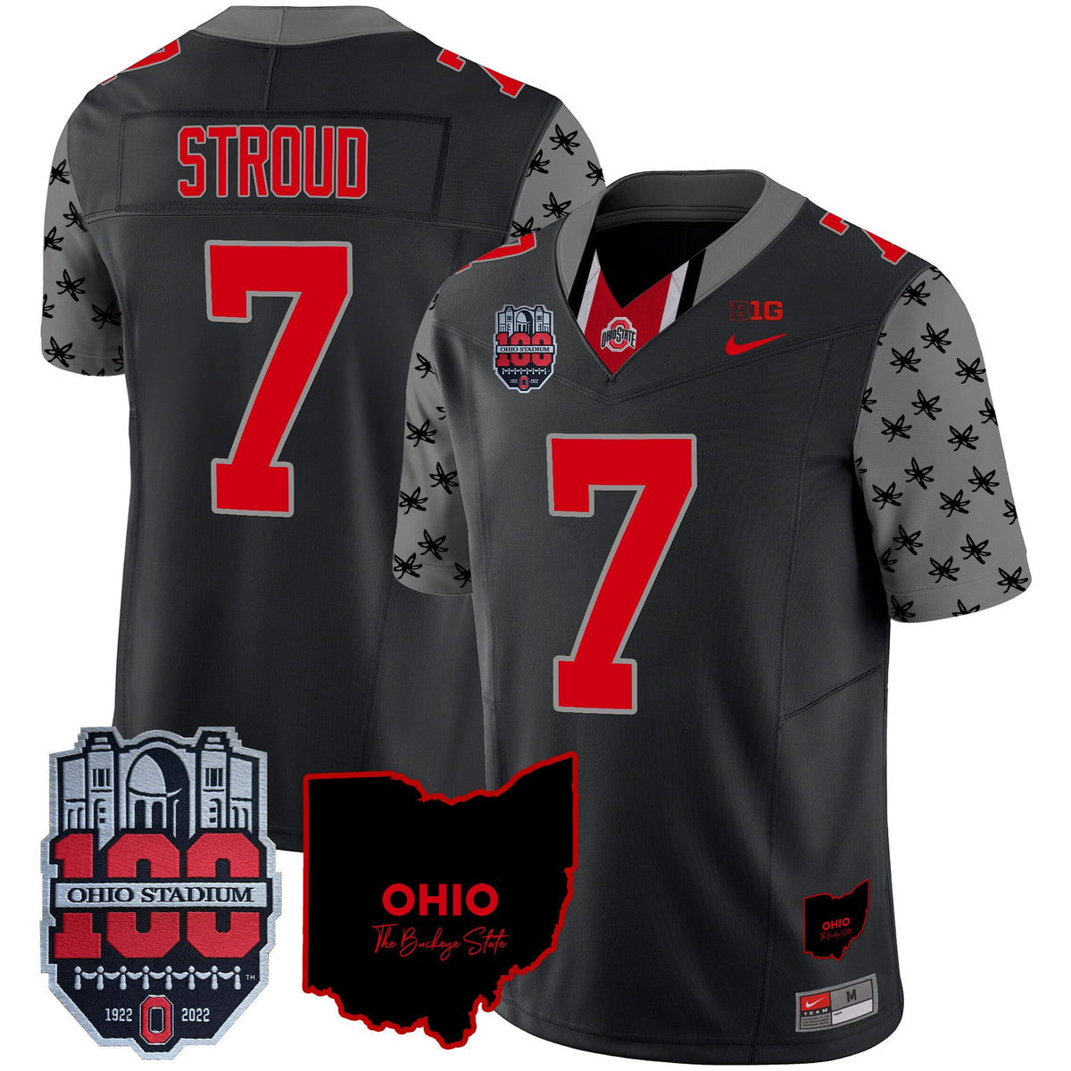 Men's Ohio State Buckeyes 100th Anniversary Patch Vapor Limited Jersey - All Stitched - image 3