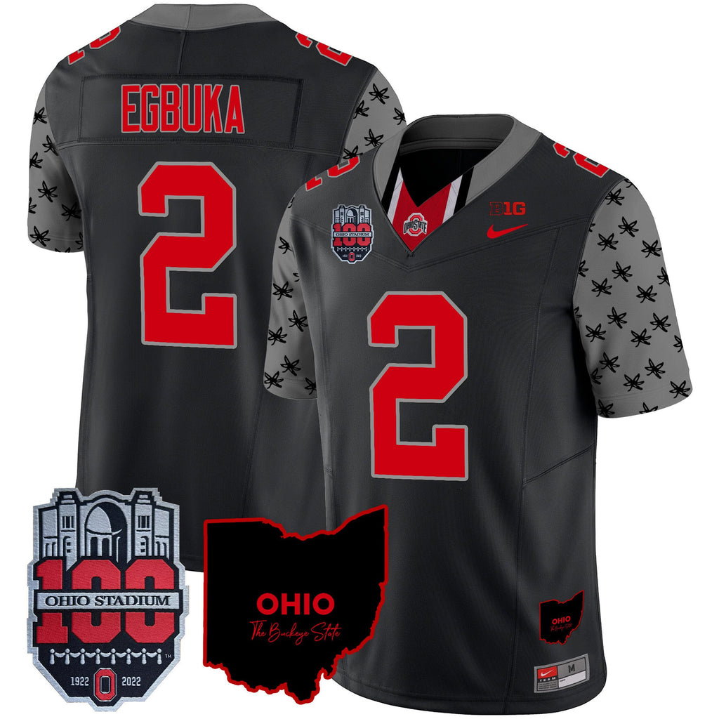Men's Ohio State Buckeyes 100th Anniversary Patch Vapor Limited Jersey - All Stitched - image 5