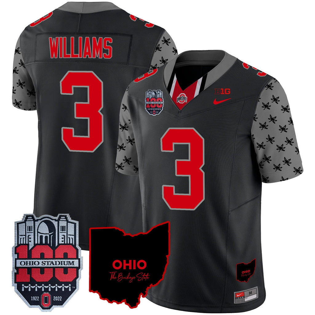 Men's Ohio State Buckeyes 100th Anniversary Patch Vapor Limited Jersey - All Stitched - image 7
