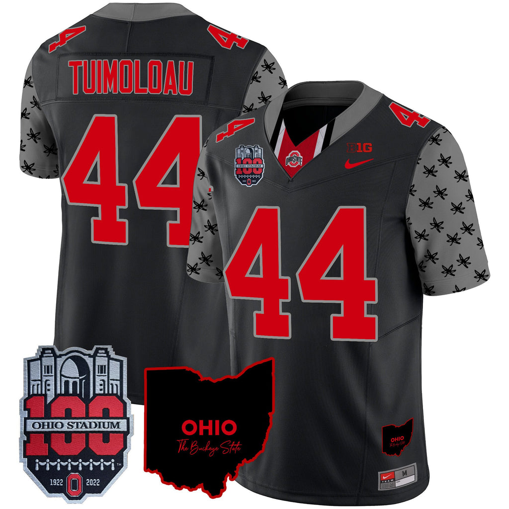 Men's Ohio State Buckeyes 100th Anniversary Patch Vapor Limited Jersey - All Stitched - image 8
