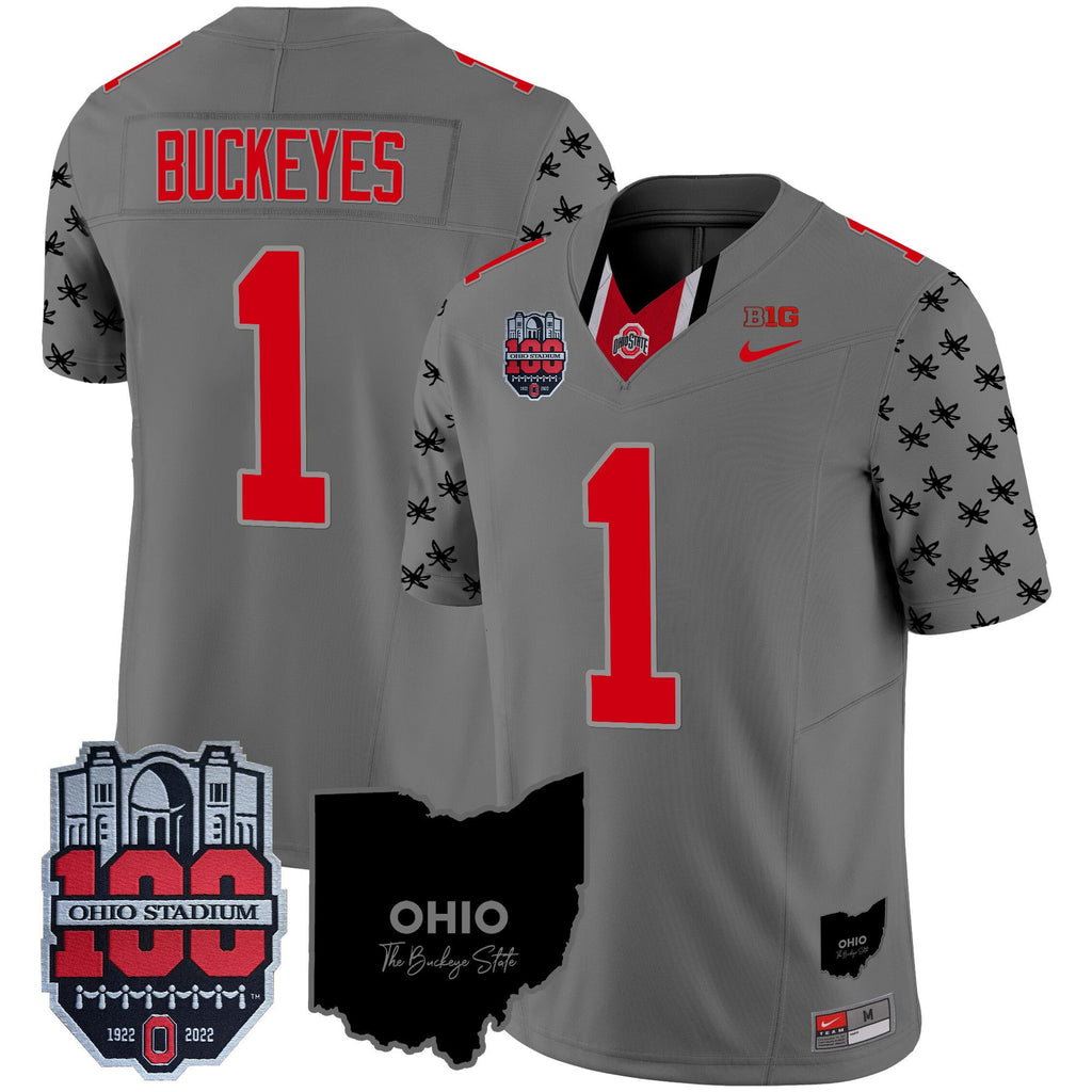 Men's Ohio State Buckeyes 100th Anniversary Patch Vapor Limited Jersey - All Stitched - image 9