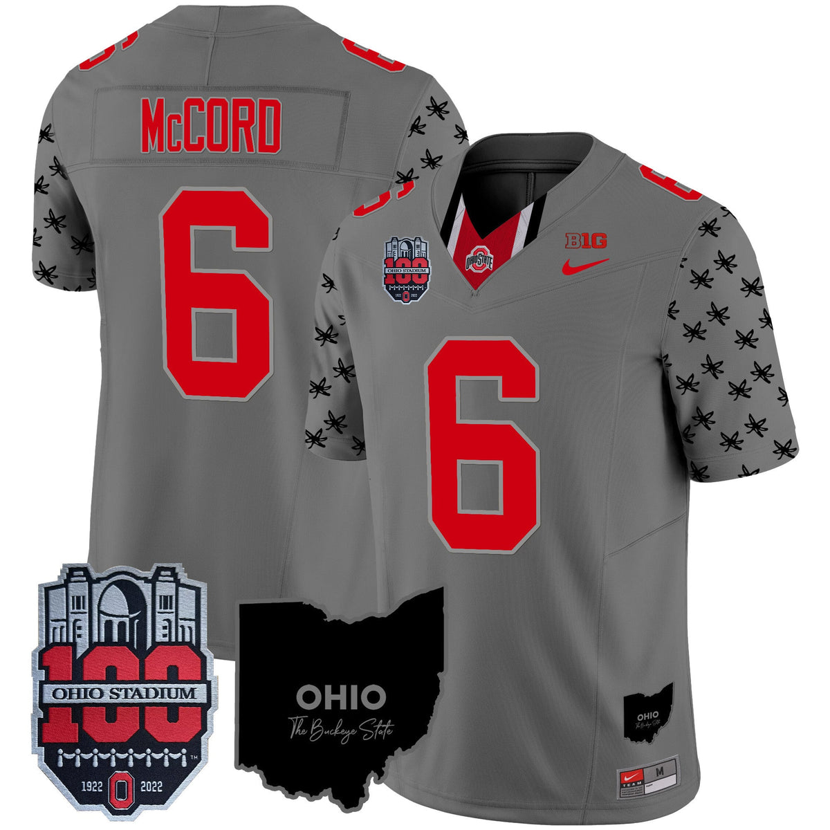 Men's Ohio State Buckeyes 100th Anniversary Patch Vapor Limited Jersey - All Stitched - image 14