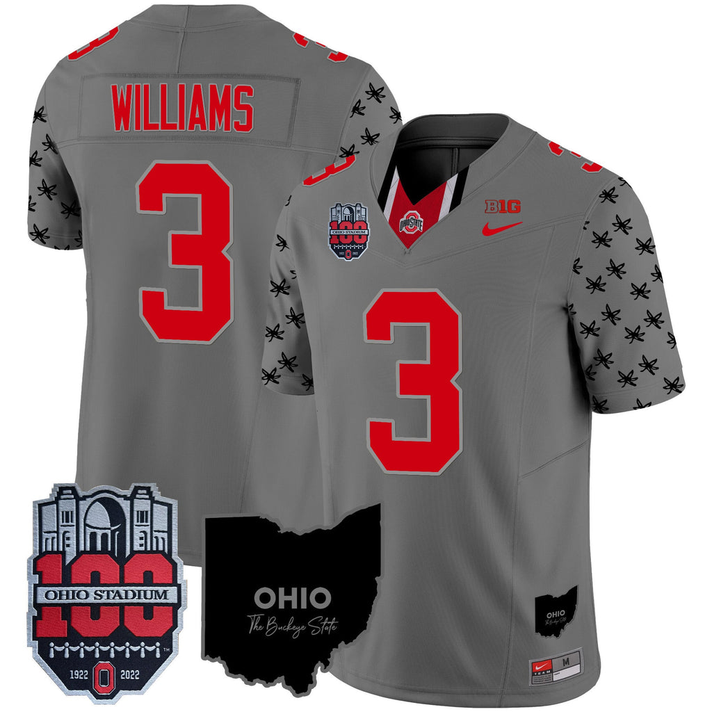 Men's Ohio State Buckeyes 100th Anniversary Patch Vapor Limited Jersey - All Stitched - image 15