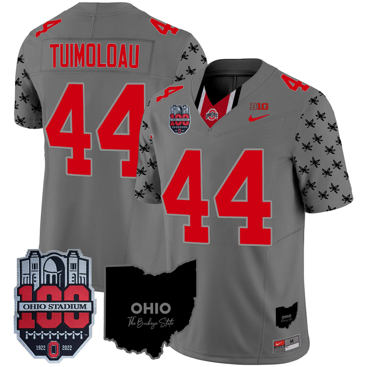 Men's Ohio State Buckeyes 100th Anniversary Patch Vapor Limited Jersey - All Stitched - image 16